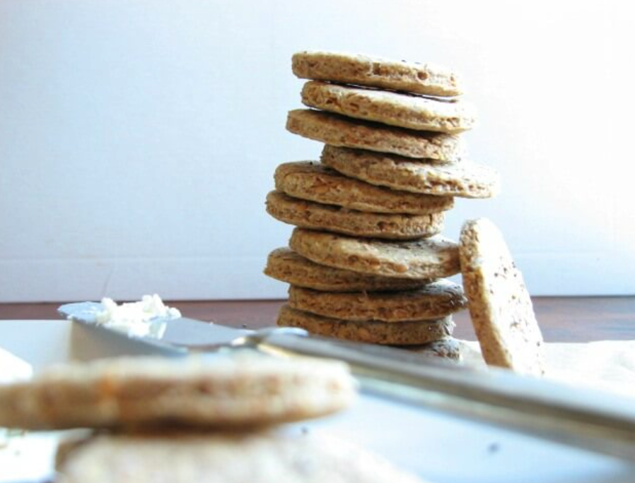 Flaxseed and Cracked Pepper Crackers Foodness Gracious